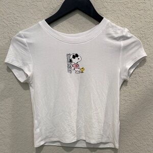 White Snoopy Graphic Tee youth 14